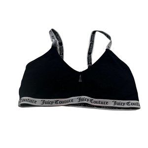 Juicy Couture Women's Size Large Removable Padding Bra Black Preowned
